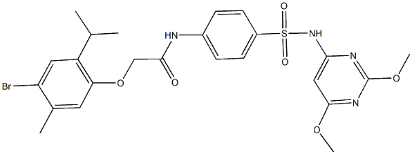 2-(4-bromo-2-isopropyl-5-methylphenoxy)-N-(4-{[(2,6-dimethoxypyrimidin-4-yl)amino]sulfonyl}phenyl)acetamide
