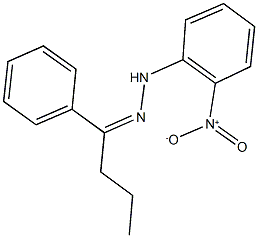 1-phenyl-1-butanone {2-nitrophenyl}hydrazone Struktur