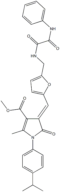 methyl 4-{[5-({[anilino(oxo)acetyl]amino}methyl)-2-furyl]methylene}-1-(4-isopropylphenyl)-2-methyl-5-oxo-4,5-dihydro-1H-pyrrole-3-carboxylate