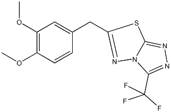  6-(3,4-dimethoxybenzyl)-3-(trifluoromethyl)[1,2,4]triazolo[3,4-b][1,3,4]thiadiazole