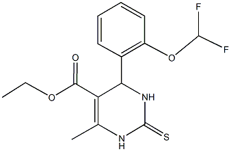 ethyl 4-[2-(difluoromethoxy)phenyl]-6-methyl-2-thioxo-1,2,3,4-tetrahydro-5-pyrimidinecarboxylate