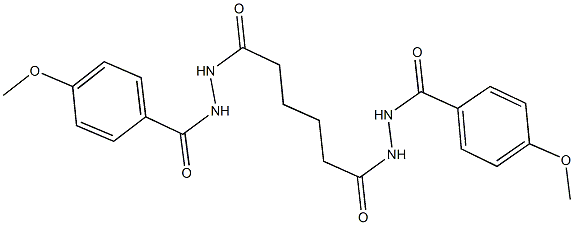 4-methoxy-N'-{6-[2-(4-methoxybenzoyl)hydrazino]-6-oxohexanoyl}benzohydrazide 结构式