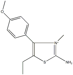 2-amino-5-ethyl-4-(4-methoxyphenyl)-3-methyl-1,3-thiazol-3-ium