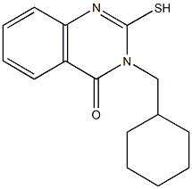 3-(cyclohexylmethyl)-2-sulfanyl-4(3H)-quinazolinone 结构式