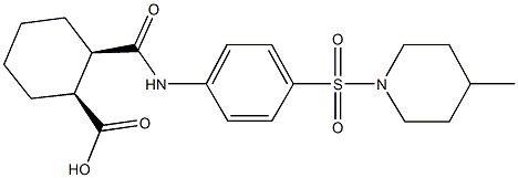 2-({4-[(4-methylpiperidin-1-yl)sulfonyl]anilino}carbonyl)cyclohexanecarboxylic acid Struktur