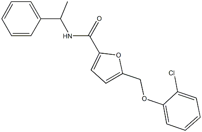  5-[(2-chlorophenoxy)methyl]-N-(1-phenylethyl)-2-furamide