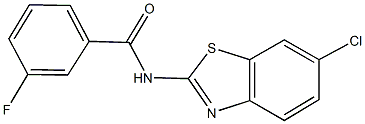 N-(6-chloro-1,3-benzothiazol-2-yl)-3-fluorobenzamide Struktur