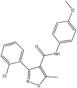 3-(2-chlorophenyl)-N-(4-methoxyphenyl)-5-methyl-4-isoxazolecarboxamide