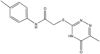  2-[(6-methyl-5-oxo-4,5-dihydro-1,2,4-triazin-3-yl)sulfanyl]-N-(4-methylphenyl)acetamide