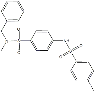 N-benzyl-N-methyl-4-{[(4-methylphenyl)sulfonyl]amino}benzenesulfonamide,,结构式