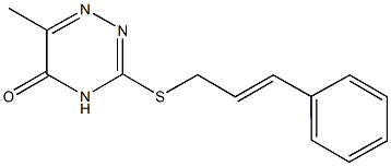 3-(cinnamylsulfanyl)-6-methyl-1,2,4-triazin-5(4H)-one Structure