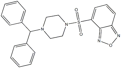 4-[(4-benzhydryl-1-piperazinyl)sulfonyl]-2,1,3-benzoxadiazole 结构式