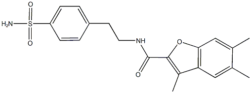 N-{2-[4-(aminosulfonyl)phenyl]ethyl}-3,5,6-trimethyl-1-benzofuran-2-carboxamide