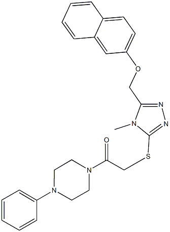  (4-methyl-5-{[2-oxo-2-(4-phenyl-1-piperazinyl)ethyl]sulfanyl}-4H-1,2,4-triazol-3-yl)methyl 2-naphthyl ether