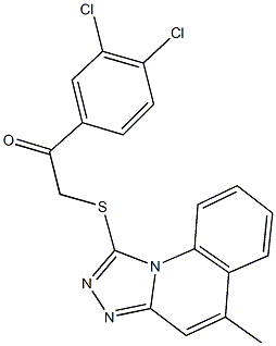 1-(3,4-dichlorophenyl)-2-[(5-methyl[1,2,4]triazolo[4,3-a]quinolin-1-yl)sulfanyl]ethanone Structure