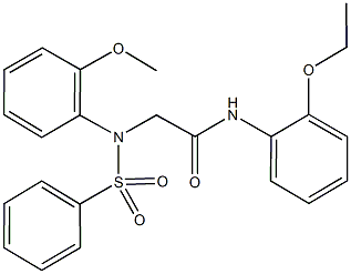 N-(2-ethoxyphenyl)-2-[2-methoxy(phenylsulfonyl)anilino]acetamide Struktur