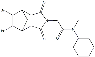  N-cyclohexyl-2-(8,9-dibromo-3,5-dioxo-4-azatricyclo[5.2.1.0~2,6~]dec-4-yl)-N-methylacetamide