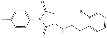 3-{[2-(2-fluorophenyl)ethyl]amino}-1-(4-iodophenyl)-2,5-pyrrolidinedione|