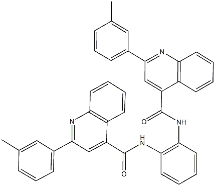 2-(3-methylphenyl)-N-[2-({[2-(3-methylphenyl)-4-quinolinyl]carbonyl}amino)phenyl]-4-quinolinecarboxamide Structure