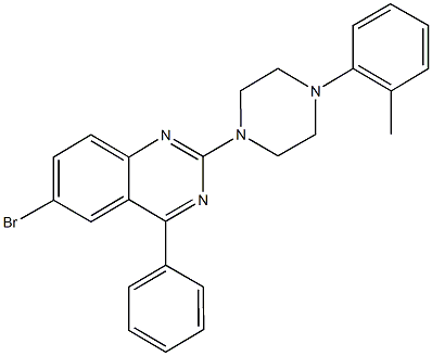 6-bromo-2-[4-(2-methylphenyl)-1-piperazinyl]-4-phenylquinazoline