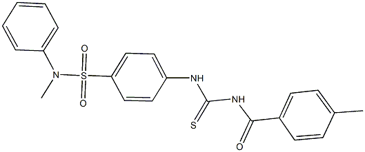 N-methyl-4-({[(4-methylbenzoyl)amino]carbothioyl}amino)-N-phenylbenzenesulfonamide 结构式