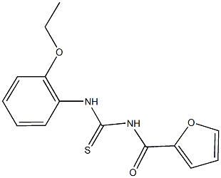 N-(2-ethoxyphenyl)-N'-(2-furoyl)thiourea Struktur