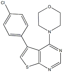 5-(4-chlorophenyl)-4-(4-morpholinyl)thieno[2,3-d]pyrimidine 结构式