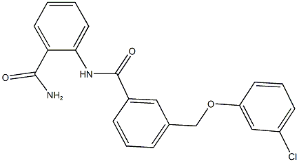 2-({3-[(3-chlorophenoxy)methyl]benzoyl}amino)benzamide,,结构式