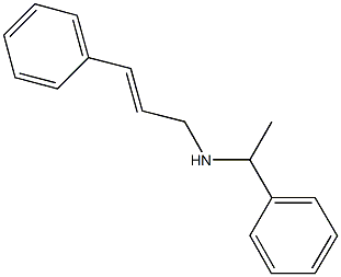 3-phenyl-N-(1-phenylethyl)-2-propen-1-amine,,结构式