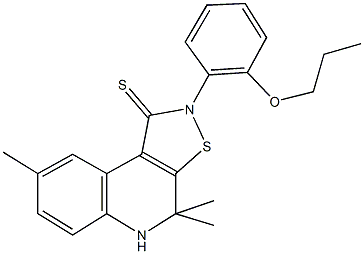 4,4,8-trimethyl-2-(2-propoxyphenyl)-4,5-dihydroisothiazolo[5,4-c]quinoline-1(2H)-thione|