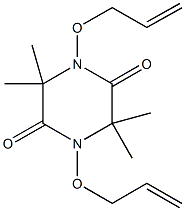 1,4-bis(allyloxy)-3,3,6,6-tetramethyl-2,5-piperazinedione,,结构式