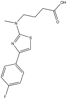 4-[[4-(4-fluorophenyl)-1,3-thiazol-2-yl](methyl)amino]butanoic acid 化学構造式