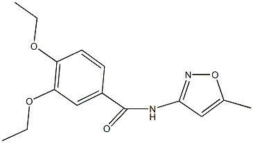 3,4-diethoxy-N-(5-methyl-3-isoxazolyl)benzamide,,结构式