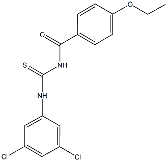 N-(3,5-dichlorophenyl)-N'-{[4-(ethyloxy)phenyl]carbonyl}thiourea,,结构式