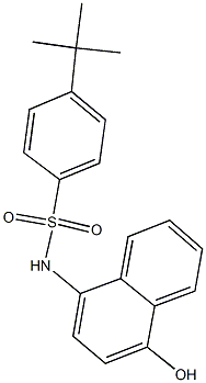 4-tert-butyl-N-(4-hydroxy-1-naphthyl)benzenesulfonamide 结构式