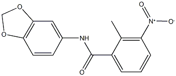 N-(1,3-benzodioxol-5-yl)-3-nitro-2-methylbenzamide Structure