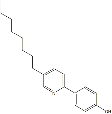 4-(5-octylpyridin-2-yl)phenol,,结构式