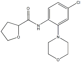 N-[4-chloro-2-(4-morpholinyl)phenyl]tetrahydro-2-furancarboxamide Structure