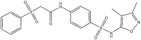 N-(4-{[(3,4-dimethyl-5-isoxazolyl)amino]sulfonyl}phenyl)-2-(phenylsulfonyl)acetamide