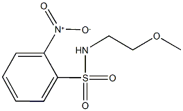 2-nitro-N-(2-methoxyethyl)benzenesulfonamide Struktur