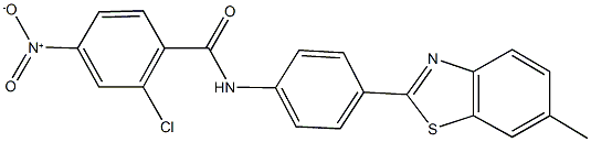 2-chloro-4-nitro-N-[4-(6-methyl-1,3-benzothiazol-2-yl)phenyl]benzamide,,结构式