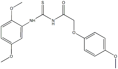 N-(2,5-dimethoxyphenyl)-N'-[(4-methoxyphenoxy)acetyl]thiourea 化学構造式