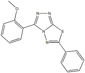 methyl 2-(6-phenyl[1,2,4]triazolo[3,4-b][1,3,4]thiadiazol-3-yl)phenyl ether,,结构式