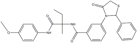  N-{1-[(4-methoxyanilino)carbonyl]-1-methylpropyl}-3-(4-oxo-2-phenyl-1,3-thiazolidin-3-yl)benzamide