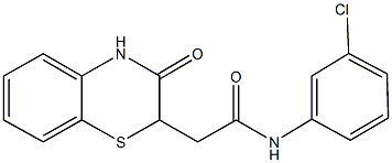 N-(3-chlorophenyl)-2-(3-oxo-3,4-dihydro-2H-1,4-benzothiazin-2-yl)acetamide Structure