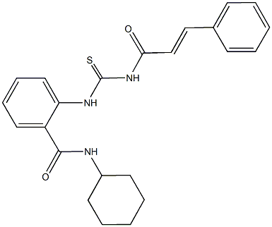 2-{[(cinnamoylamino)carbothioyl]amino}-N-cyclohexylbenzamide Structure