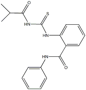 2-{[(isobutyrylamino)carbothioyl]amino}-N-phenylbenzamide 化学構造式