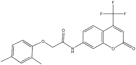 2-(2,4-dimethylphenoxy)-N-[2-oxo-4-(trifluoromethyl)-2H-chromen-7-yl]acetamide