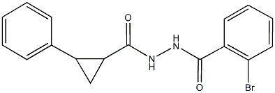 N'-(2-bromobenzoyl)-2-phenylcyclopropanecarbohydrazide,,结构式