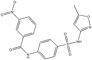 3-nitro-N-(4-{[(5-methylisoxazol-3-yl)amino]sulfonyl}phenyl)benzamide Structure